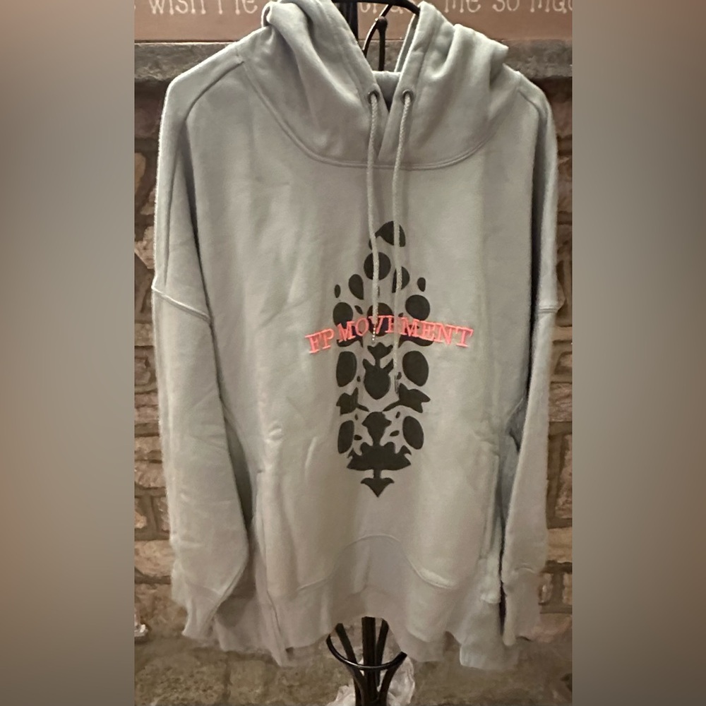 (NWT) Free People Movement Seagrass Green Graphic Hoodie